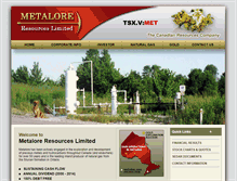 Tablet Screenshot of metaloreresources.com